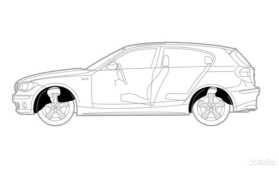 Подкрылки задние на Lada Kalina (хэтчбек)