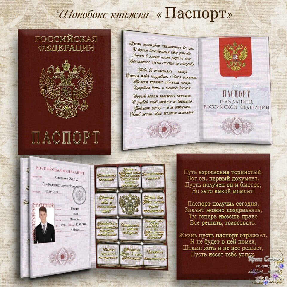 Поздравление С Паспортом 14 Лет Картинки
