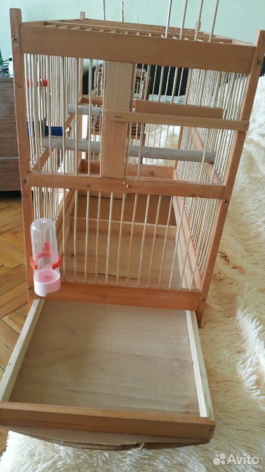 Клетка деревянная для птиц купить на Зозу.ру - фотография № 3