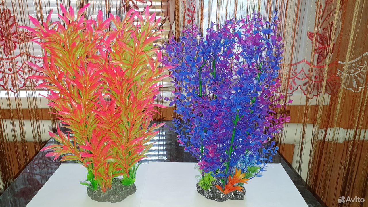 Искусственные пластиковые растения для аквариума купить на Зозу.ру - фотография № 4