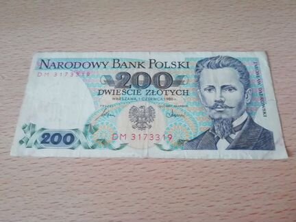 Банкнота 200 польских злотых, 200 Dwiescie zlotych