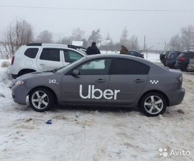 Магниты Uber белые на тёмную машину