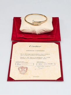 Золотой браслет Cartier гвоздь 585 пр. с брил