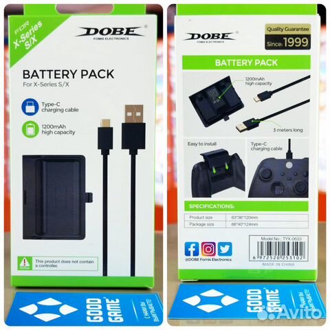 Xbox Series X S. Аккумулятор для геймпадов