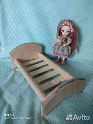 Кроватка для кукол до 20 см