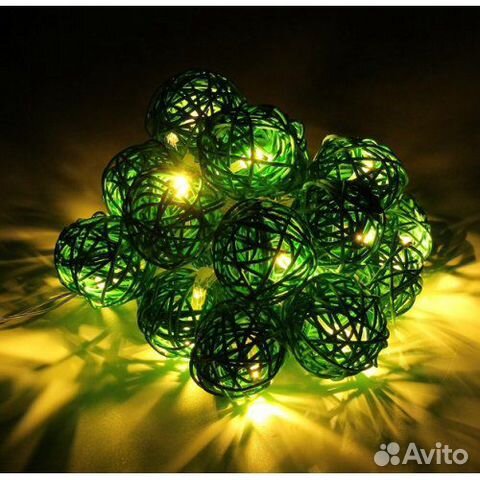 Гирлянда плетеная, 5 метров