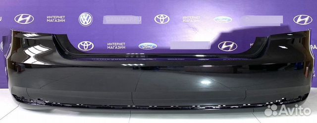 Бампер задний Volkswagen Polo 15 - 20 черный