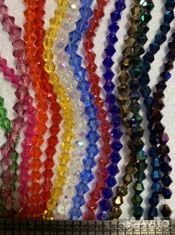 Бусины ювелирные чешское стекло хрусталь биконус