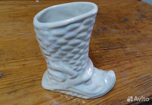 Карандашница Сапожок керамика б/у СССР