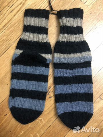 Носки ручной вязки шерстяные