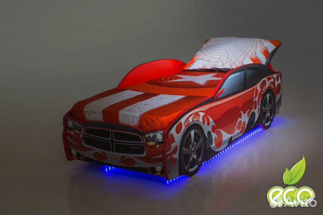 Кровать машинка додж красная