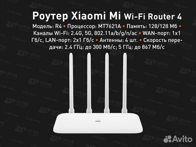 Роутер Xiaomi Mi Wi-Fi Router 4 R4