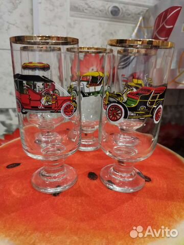Фужеры стекло ссср(с рэтро авто)