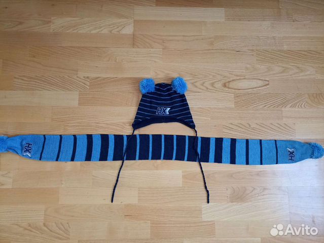 Зимняя шапка и шарф хоккей клуба Нефтехимик