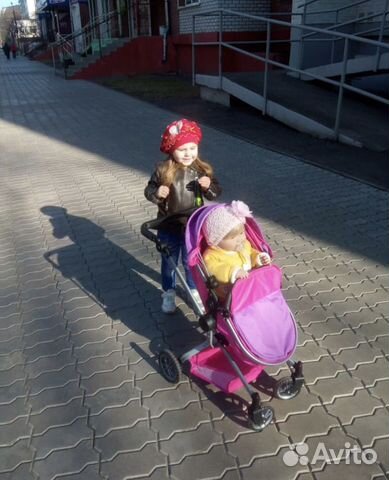 Коляска-трансформер для кукол до 60 см