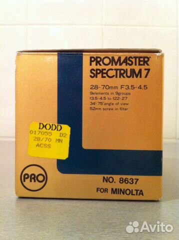 Promaster Spectrum 7 28-70mm F 3.5-4.5