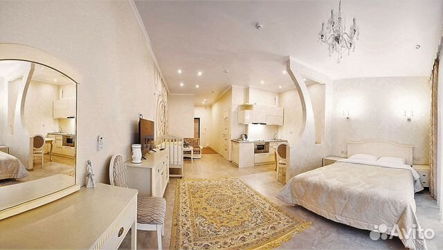 

Квартира-студия, 48 м², 2 кровати