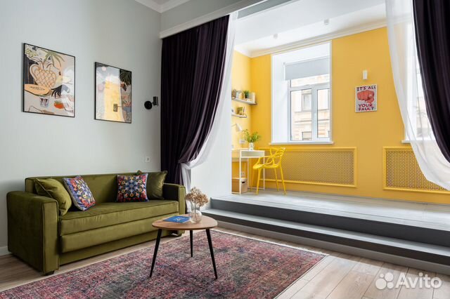 

Квартира-студия, 42 м², 2 кровати