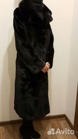 Шуба норковая как новая длинная blacklama блэклама