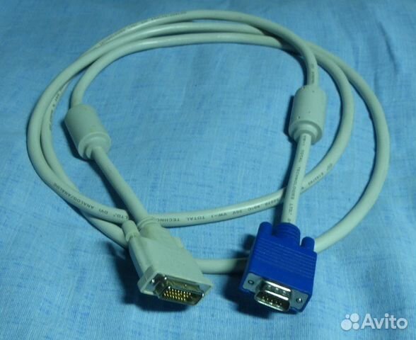 Продам кабель VGA (15 pin) - DVI-A (2 метра) Продам кабель VGA (15 pin) - DVI-A (2 метра)