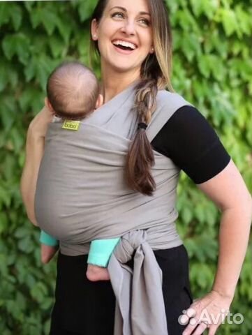 Новый слинг Boba Baby Wrap цвет серый
