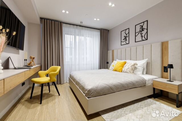

1-к. квартира в апарт-отеле, 42 м², 2 кровати