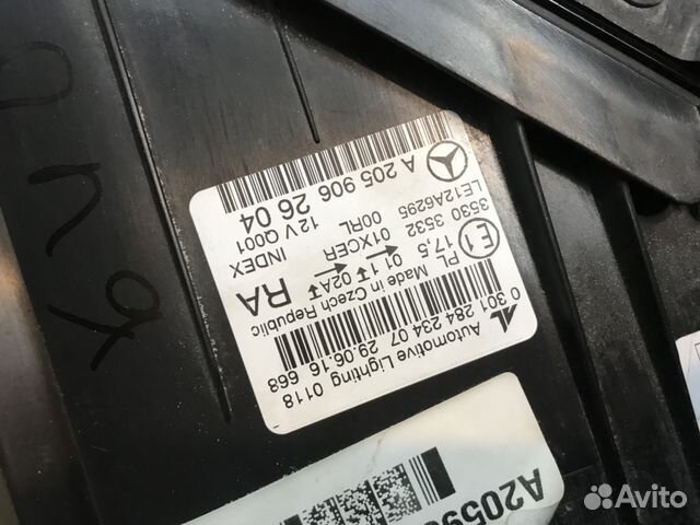 Фара Правая на Mercedes W205 led Фара Правая на Mercedes W205 led