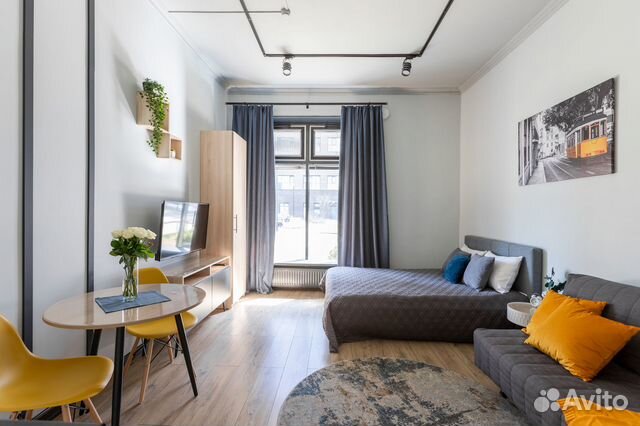 

Квартира-студия, 23 м², 2 кровати