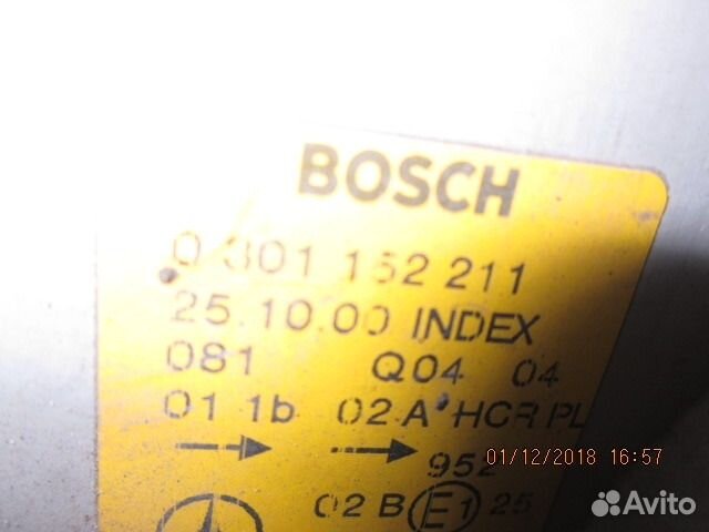 Фара w168 левая bosch 0 301 152 211