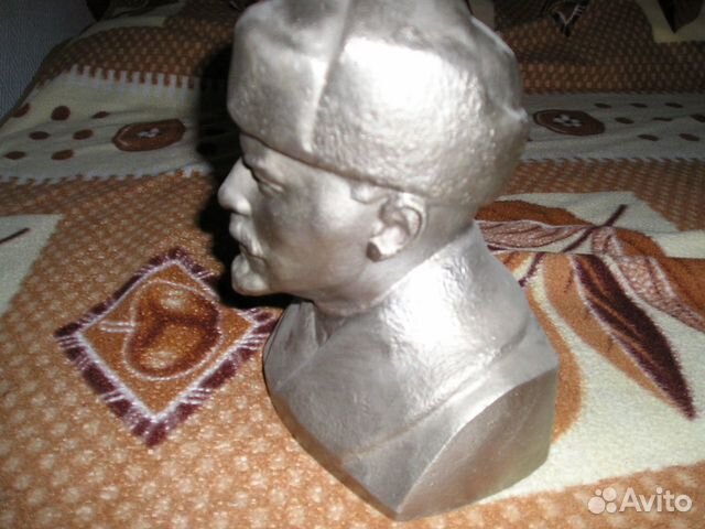 Бюст Ленин, лзмс, в шапке ушанке