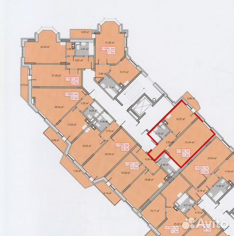 1-к квартира, 46.7 м², 9/9 эт.