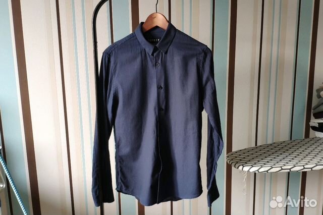 Синяя рубашка Topman