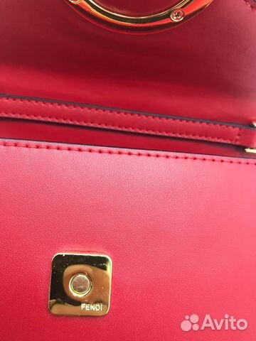 Красная Fendi Фенди на Сумка пояс с пряжкой