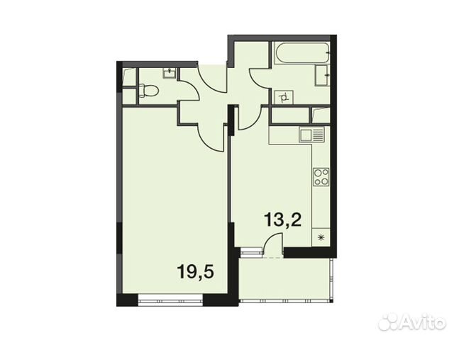 1-к квартира, 45.4 м², 13/13 эт.