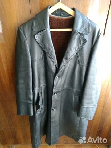 Плащ 100 натуральная кожа и мех