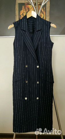 Платье пиджак в полоску