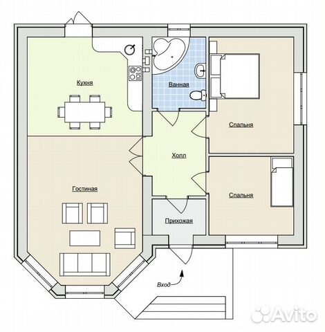 Коттедж 90 м² на участке 5 сот.