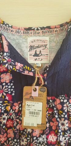 Платье Mantaray на девочку 3-4г (новое) Платье Mantaray на девочку 3-4г (новое)