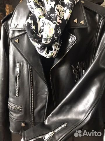 Кожаная куртка YSL