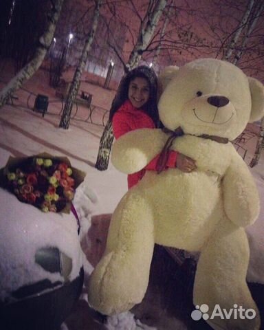 Мишка плюшевый Гигант шк190 беж
