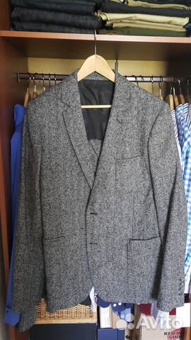 Пиджак блейзер AMI Herringbone Moon woll blazer XL
