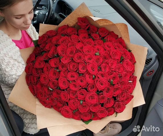 101 роза, Букеты Цветы Розы 25 51 151 201 Доставка