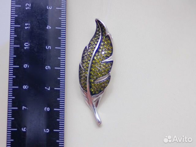 Серебряный кулон С цирконом 6,02 грамм