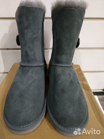 UGG угги, серые с одной пуговицей