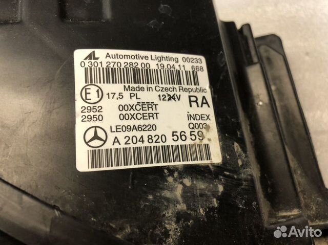 Фара правая на Mercedes W204 C 204 Фара правая на Mercedes W204 C 204