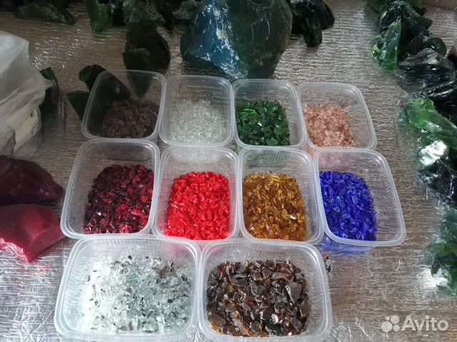 Цветная стеклянная крошка Цветная стеклянная крошка