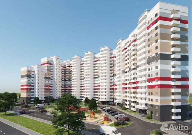 2-к квартира, 64.6 м², 1/16 эт.