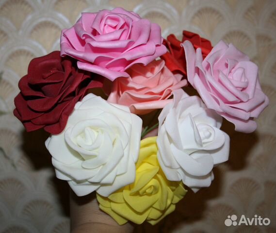 Роза из фоамирана