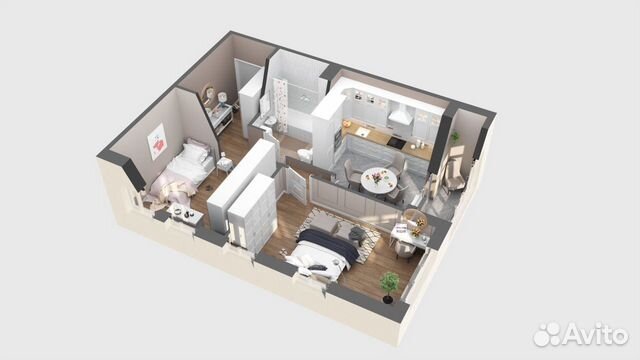 3-к квартира, 96.8 м², 5/16 эт. 3-к квартира, 96.8 м², 5/16 эт.