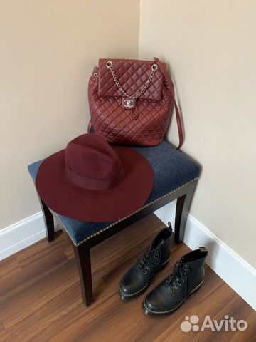 Сумка / рюкзак Chanel оригинал (цвет марсала)